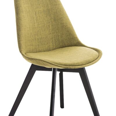 Silla de visita Borneo TELA, negro verde claro 41x48x81 verde claro Material Madera