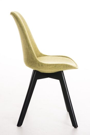 Chaise visiteur Borneo FABRIC, noir vert clair 41x48x81 vert clair Matière Bois 3