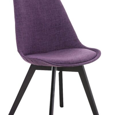 Silla de visita Borneo TELA, negro violeta 41x48x81 violeta Material Madera