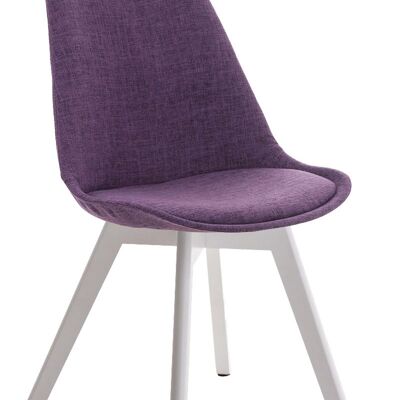 Visitor chair Borneo STOFF, white purple 41x48x81 purple Material Wood