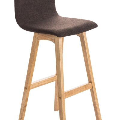 Bar stool Taunus fabric Natura brown 40x40x93 brown Material Wood