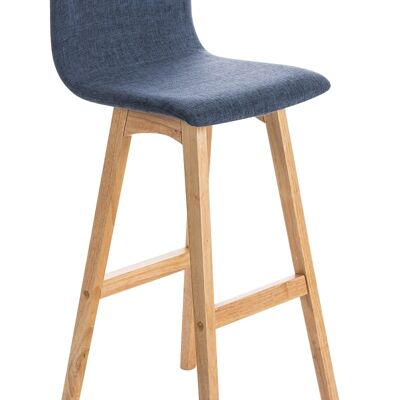 Bar stool Taunus fabric Natura blue 40x40x93 blue Material Wood