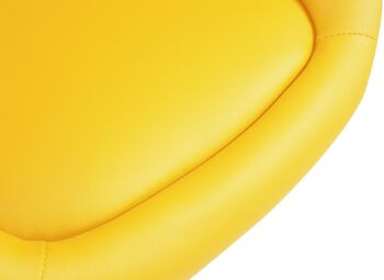 Tabouret de bar Miami V2 jaune 51x55x86 cuir artificiel jaune Métal chromé 7