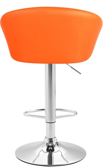 Tabouret de bar Miami V2 orange 51x55x86 simili cuir orange Métal chromé 5