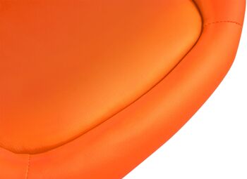 Tabouret de bar Miami V2 orange 51x55x86 simili cuir orange Métal chromé 7