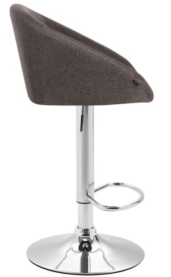 Tabouret de bar Miami V2 tissu gris foncé 51x55x86 gris foncé Matière Métal chromé 3