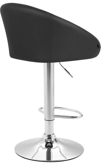 Tabouret de bar Miami V2 noir 51x55x86 cuir artificiel noir Métal chromé 4