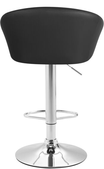 Tabouret de bar Miami V2 noir 51x55x86 cuir artificiel noir Métal chromé 5