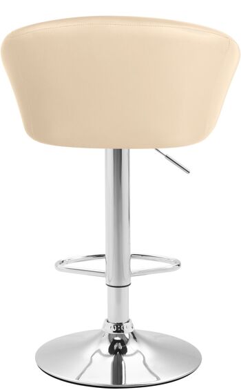 Tabouret de bar Miami V2 crème 51x55x86 similicuir crème Métal chromé 5