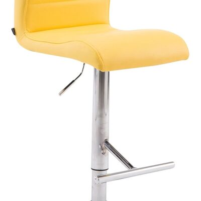 Bar stool Denver V2 yellow 48x37x84 yellow artificial leather Chromed metal