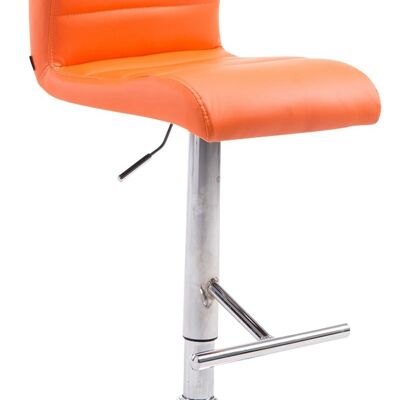 Barhocker Denver V2 orange 48x37x84 orange Kunstleder Verchromtes Metall