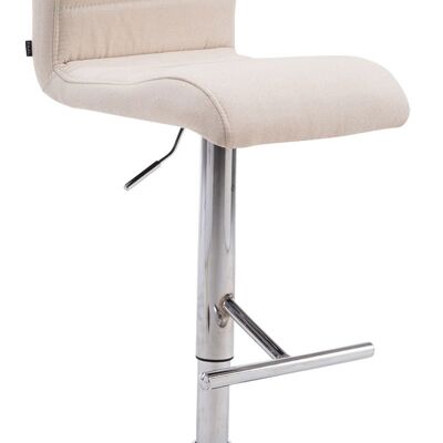 Bar stool Denver V2 fabric cream 48x37x84 cream Material Chromed metal