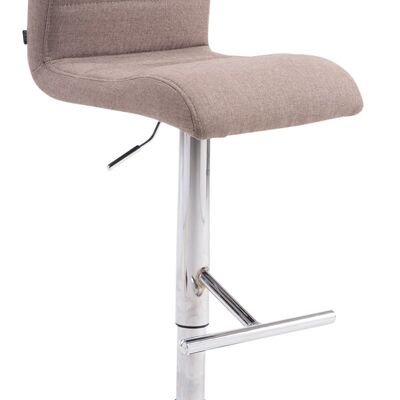 Bar stool Denver V2 fabric taupe 48x37x84 taupe Material Chromed metal