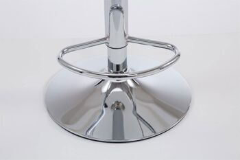 Tabouret de bar Las Vegas V2 tissu chrome gris foncé 49x46x88 gris foncé Matière métal 7