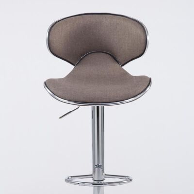 Bar stool Las Vegas V2 fabric chrome taupe 49x46x88 taupe Material metal
