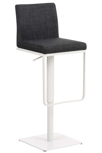 Tabouret de bar Panama W tissu gris foncé 44x42x86 gris foncé Matière acier inoxydable 1