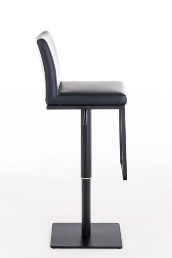 Tabouret de bar Panama B simili cuir noir 44x42x86 simili cuir noir inox 3