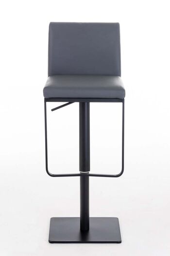 Tabouret de bar Panama B simili cuir Gris 44x42x86 Simili cuir gris inox 2