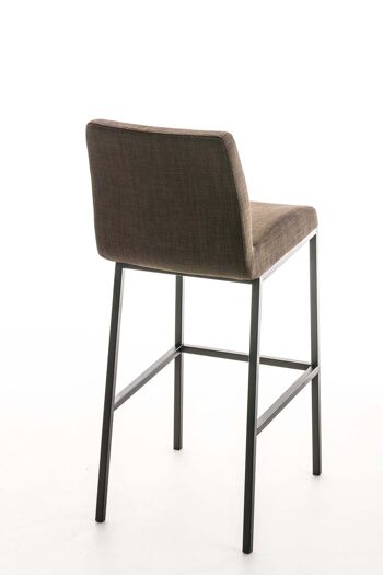 Tabouret de bar Santos B77 FABRIC marron 51x42,5x102 marron Matière Métal noir mat 2