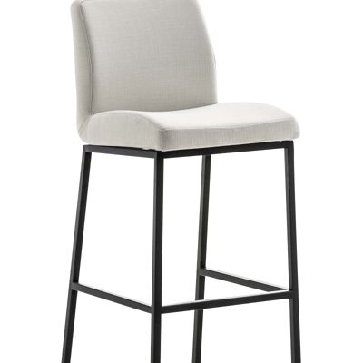 Bar stool Santos B77 FABRIC white 51x42.5x102 white Material Metal matt black