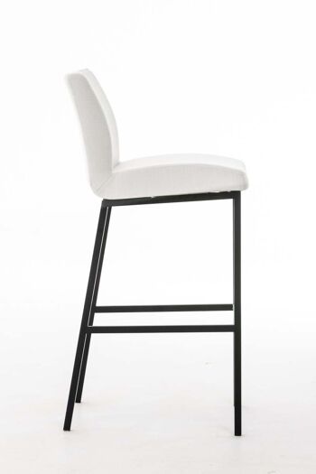 Tabouret de bar Santos B77 FABRIC blanc 51x42,5x102 blanc Matériau Métal noir mat 3