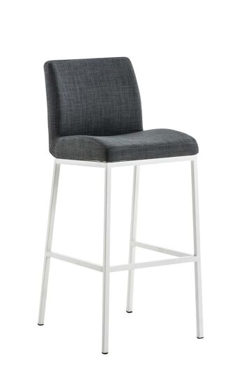 Tabouret de bar Santos W77 FABRIC gris foncé 51x42,5x102 gris foncé Matière Métal noir mat 1