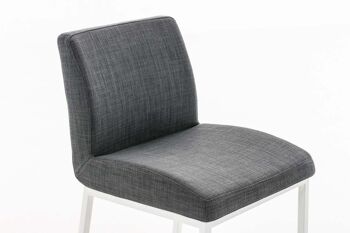 Tabouret de bar Santos W77 FABRIC gris foncé 51x42,5x102 gris foncé Matière Métal noir mat 4