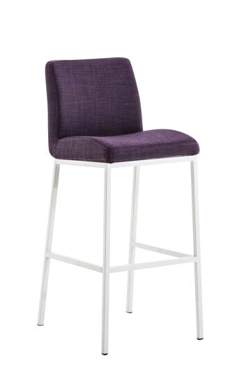 Tabouret de bar Santos W77 FABRIC violet 51x42,5x102 violet Matériau Métal noir mat 1