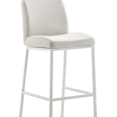 Bar stool Santos W77 FABRIC white 51x42.5x102 white Material Metal matt black