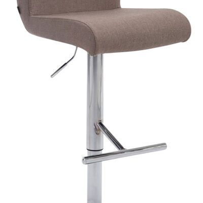 Bar stool California fabric taupe 44x38x80 taupe Material Chromed metal