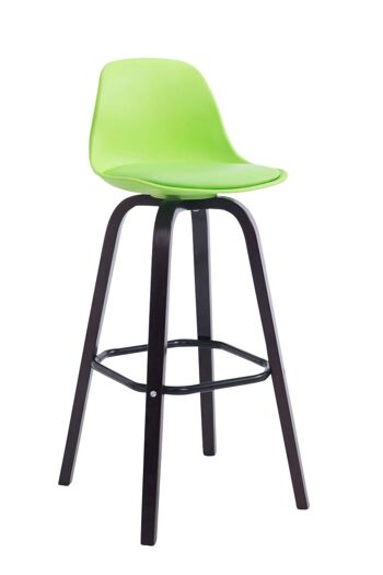 Tabouret de bar Avika simili cuir cappuccino végétal 44x44x95 plastique végétal Bois 1