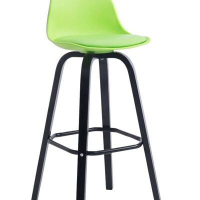 Black leatherette Avika bar stool vegetable 44x44x95 vegetable plastic Wood