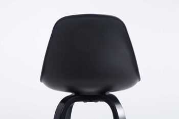 Tabouret de bar Avika simili cuir noir noir 44x44x95 plastique noir Bois 5