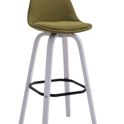 Bar stool Avika fabric white vegetable 44x44x95 vegetable Material Wood
