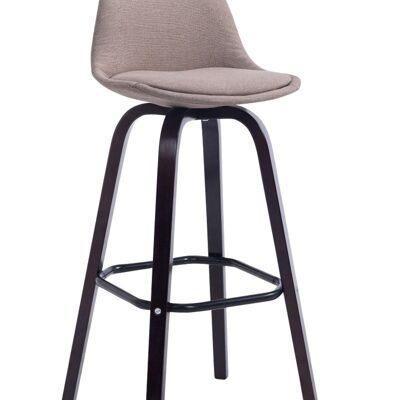 Bar stool Avika fabric Cappuccino taupe 44x44x95 taupe Material Wood