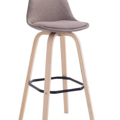 Bar stool Avika fabric Natura taupe 44x44x95 taupe Material Wood