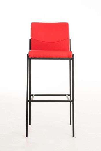 Tabouret de bar Torino B simili cuir rouge 45x43x106 simili cuir rouge acier inoxydable 2