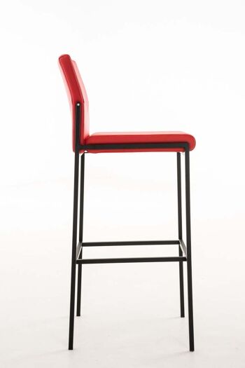 Tabouret de bar Torino B simili cuir rouge 45x43x106 simili cuir rouge acier inoxydable 6