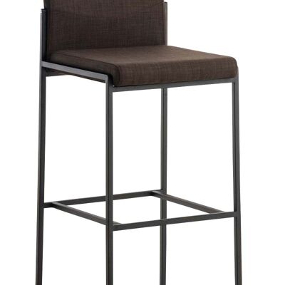 Barhocker Torino B Stoff braun 45x43x106 braun Material Edelstahl