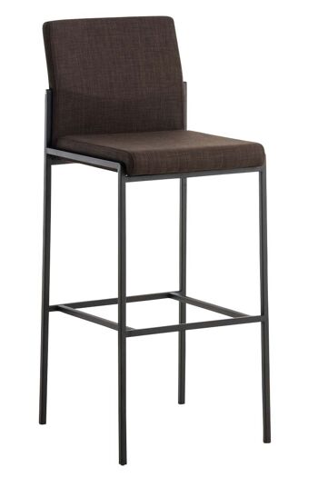 Tabouret de bar Torino B tissu marron 45x43x106 marron Matière acier inoxydable 1