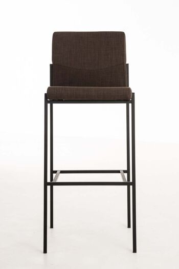 Tabouret de bar Torino B tissu marron 45x43x106 marron Matière acier inoxydable 2