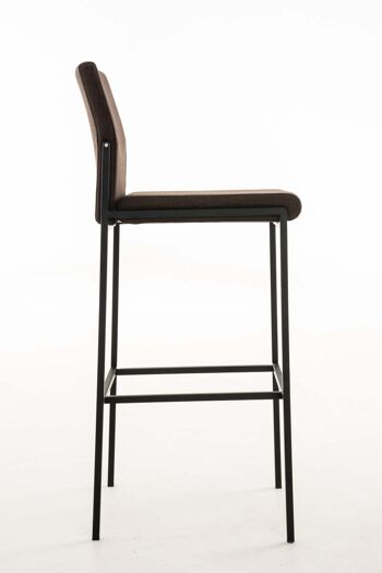 Tabouret de bar Torino B tissu marron 45x43x106 marron Matière acier inoxydable 3