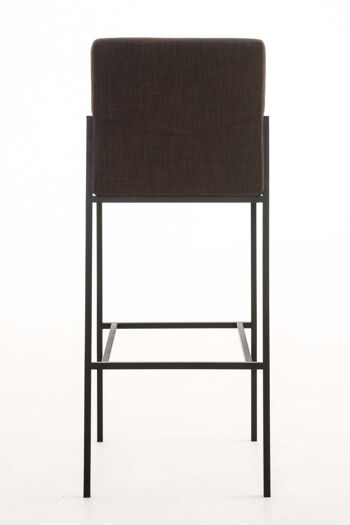 Tabouret de bar Torino B tissu marron 45x43x106 marron Matière acier inoxydable 4