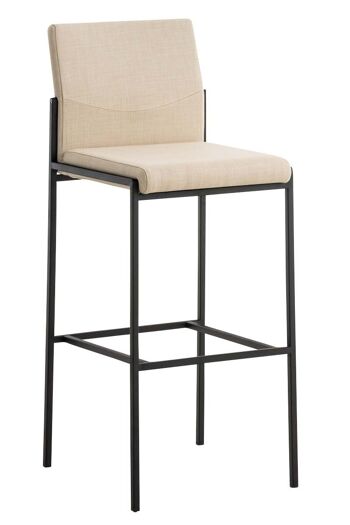 Tabouret de bar Torino B tissu crème 45x43x106 crème Matière acier inoxydable 1