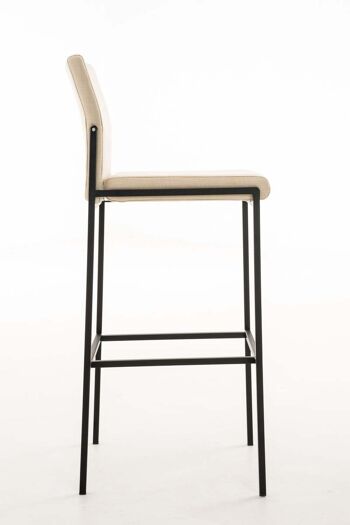 Tabouret de bar Torino B tissu crème 45x43x106 crème Matière acier inoxydable 3