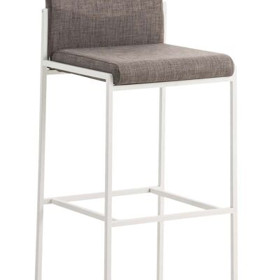 Barhocker Torino W Stoff Grau 45x43x106 Grau Material Edelstahl