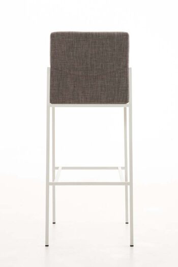 Tabouret de bar Torino W tissu Gris 45x43x106 Gris Matière acier inoxydable 4