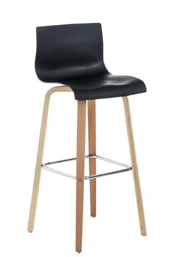 Tabouret de bar Malone noir 43x39x97,5 bois noir bois 1