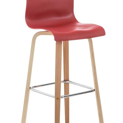 Bar stool Malone red 43x39x97.5 red Wood Wood