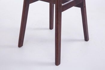 Tabouret de bar Corneila PU cappuccino rouge 44x37x83,5 simili cuir rouge Bois 5